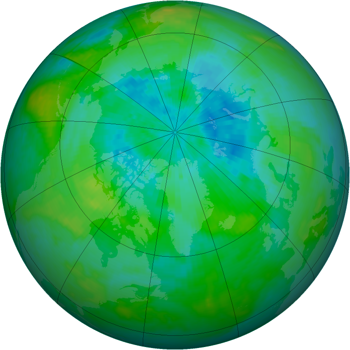 Arctic ozone map for 05 September 1981